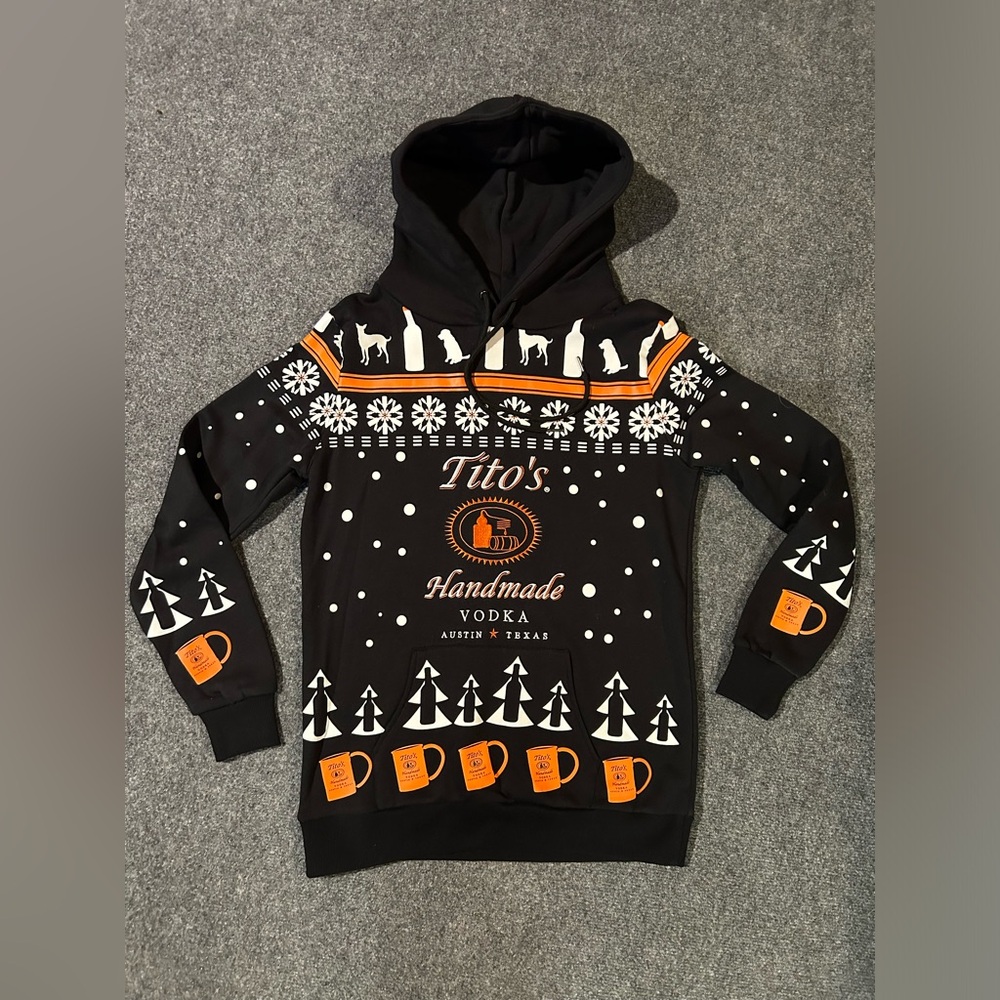 Tito’s Holiday Hoodie Sweatshirt, NWOT ! Size Small